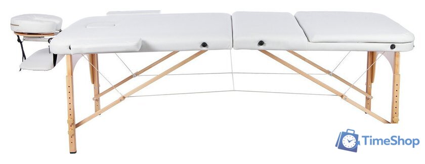 Массажный стол Atlas Sport 70 см складной 3-с деревянный (белый) - Изображение №3 — Интернет-магазин Time-Shop
