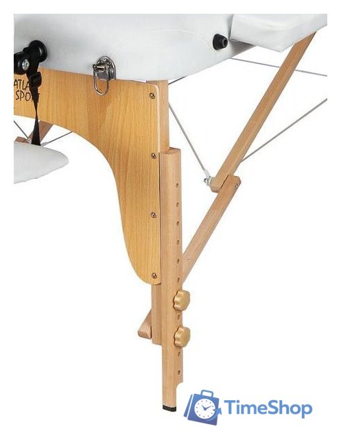 Массажный стол Atlas Sport 70 см складной 3-с деревянный (белый) - Изображение №4 — Интернет-магазин Time-Shop