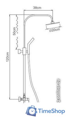 Душевая система  Loffrey LF82402 - Изображение №2 — Интернет-магазин Time-Shop