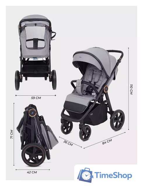 Коляска прогулочная «книга» MOWbaby Trail 2025 MB090 (бежевый) - Изображение №6 — Интернет-магазин Time-Shop