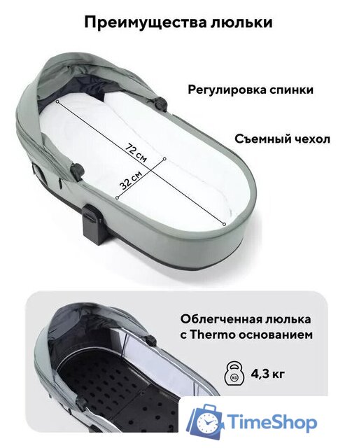 Универсальная коляска Rant Flex Therm RA112 (2 в 1, forest green) - Изображение №6 — Интернет-магазин Time-Shop