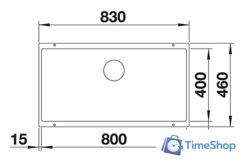 Кухонная мойка Blanco Subline 800-U (кофе) 523150 - Изображение №2 — Интернет-магазин Time-Shop