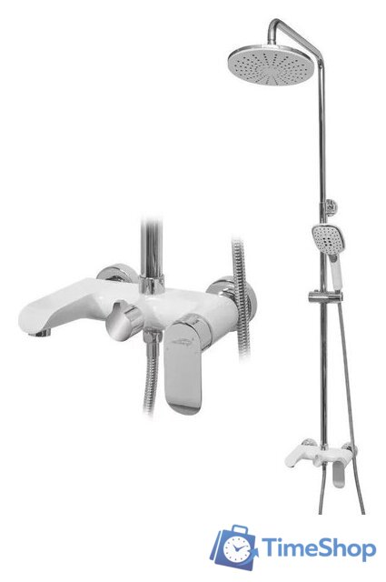 Душевая система  Hansberge H5033 (белый хром) - Изображение №1 — Интернет-магазин Time-Shop