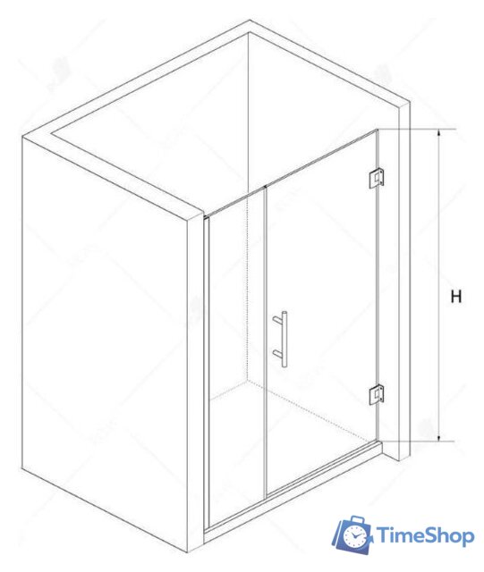 Душевая дверь RGW HO-012B 110 (черный/прозрачное стекло) - Изображение №5 — Интернет-магазин Time-Shop