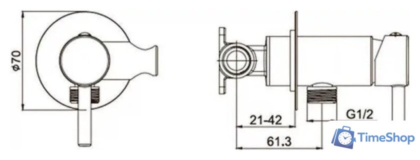 Гигиенический душ Filarete Roun FL100 (графит) - Изображение №8 — Интернет-магазин Time-Shop