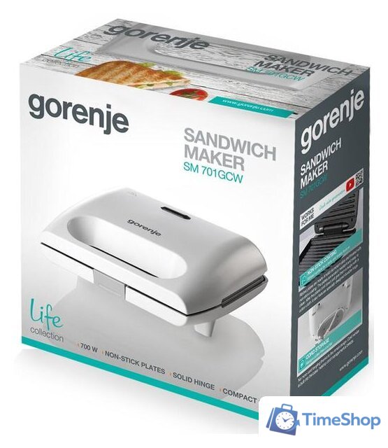 Сэндвичница Gorenje SM701GCW - Изображение №9 — Интернет-магазин Time-Shop