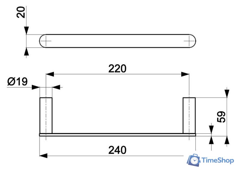 Держатель для полотенца Armatura 864-025-00 - Изображение №2 — Интернет-магазин Time-Shop
