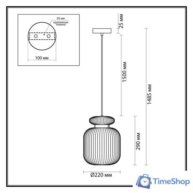 Подвесная люстра Odeon Light Jugi 5042/1B - Изображение №4 — Интернет-магазин Time-Shop