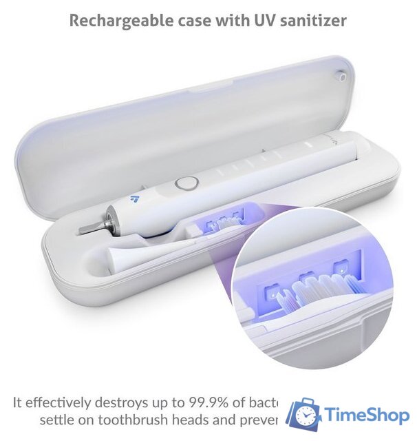 Электрическая зубная щетка TrueLife SonicBrush Clean70 UV (белый) - Изображение №6 — Интернет-магазин Time-Shop