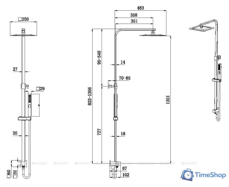 Душевая система  Allen Brau Infinity 5.21031-31 - Изображение №2 — Интернет-магазин Time-Shop