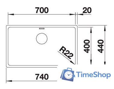 Кухонная мойка Blanco Andano 700-U - Изображение №2 — Интернет-магазин Time-Shop