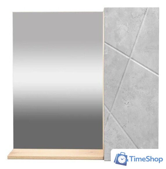  Doratiz Шкаф с зеркалом Фьорд 70 R 2711.159 (дуб бунратти/цемент) - Изображение №1 — Интернет-магазин Time-Shop