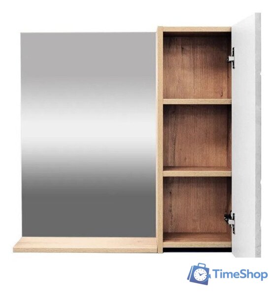  Doratiz Шкаф с зеркалом Фьорд 70 R 2711.159 (дуб бунратти/цемент) - Изображение №2 — Интернет-магазин Time-Shop