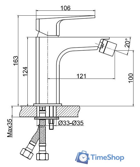 Смеситель Cersanit Wisla 63058 - Изображение №2 — Интернет-магазин Time-Shop