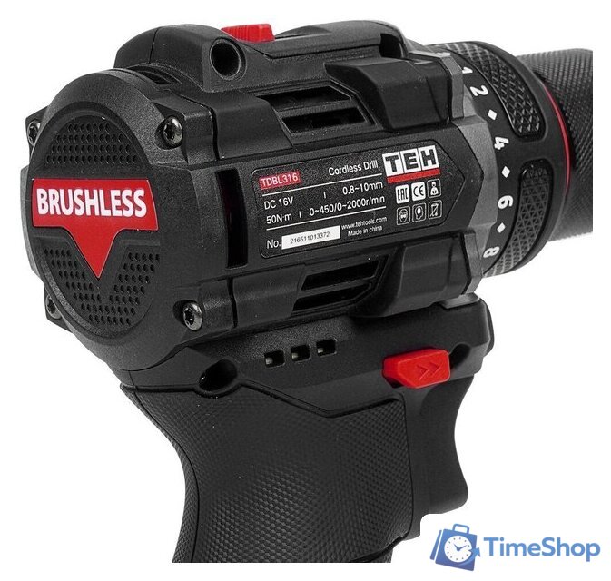 Дрель-шуруповерт TEH TDBL316-2B (с 2-мя АКБ, кейс) - Изображение №5 — Интернет-магазин Time-Shop
