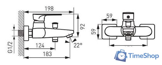 Смеситель Ferro Algeo Square BAQ1BLC - Изображение №2 — Интернет-магазин Time-Shop