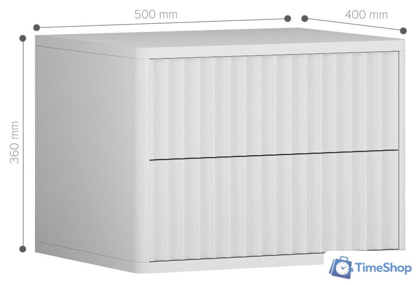 Тумба Shtabe Royal 5002 эко (белый/белый) - Изображение №8 — Интернет-магазин Time-Shop