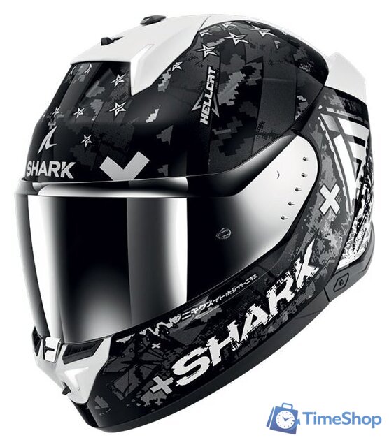 Мотошлем Shark Skwal i3 Hellcat (р. 2XL, черный/белый) - Изображение №1 — Интернет-магазин Time-Shop