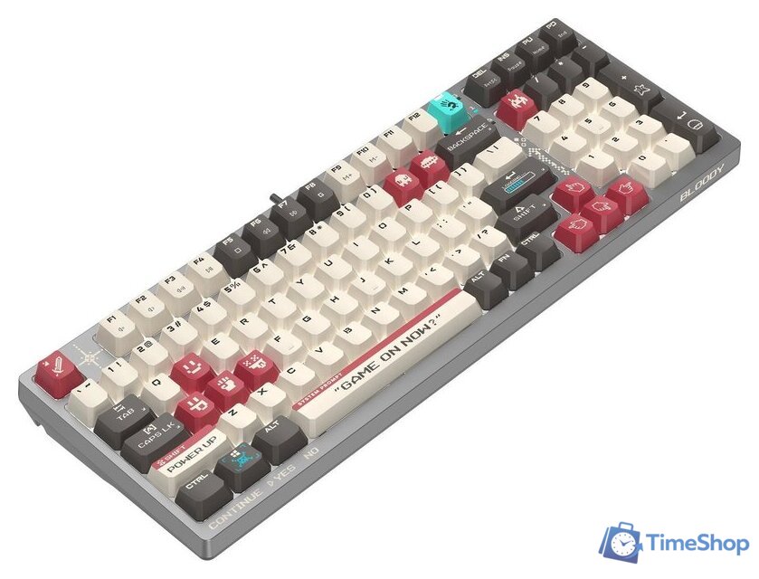 Клавиатура A4Tech Bloody S98 Pixels Red (Bloody BLMS Red Plus, нет кириллицы) - Изображение №2 — Интернет-магазин Time-Shop