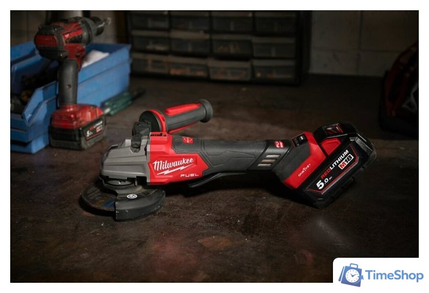 Угловая шлифмашина Milwaukee M18 Fuel One-Key M18FSAGSVO125X-0X 4933493552 (без АКБ, кейс) - Изображение №16 — Интернет-магазин Time-Shop