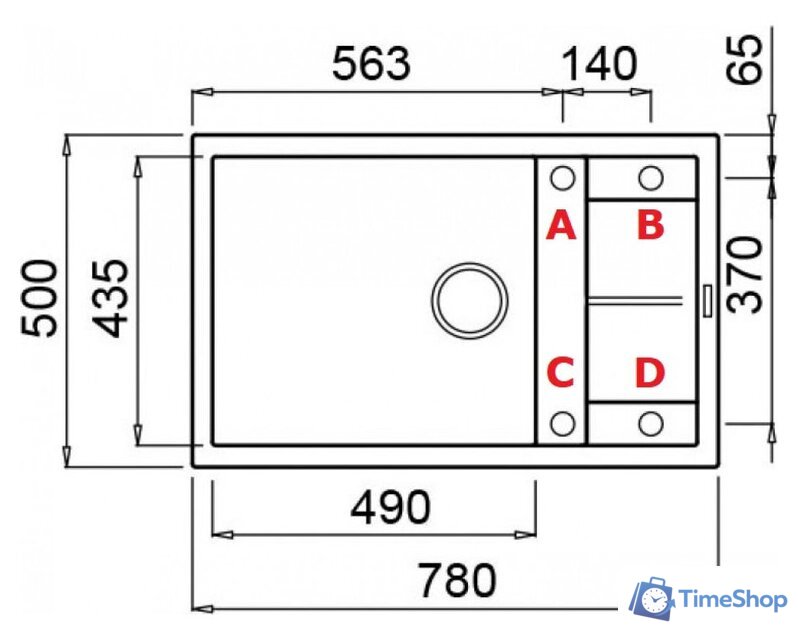 Кухонная мойка Elleci Unico 310 Black K86 LKU31086 - Изображение №2 — Интернет-магазин Time-Shop