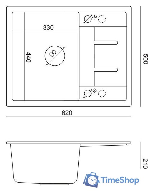 Кухонная мойка Quadron HB8210U5BSP2O - Изображение №4 — Интернет-магазин Time-Shop