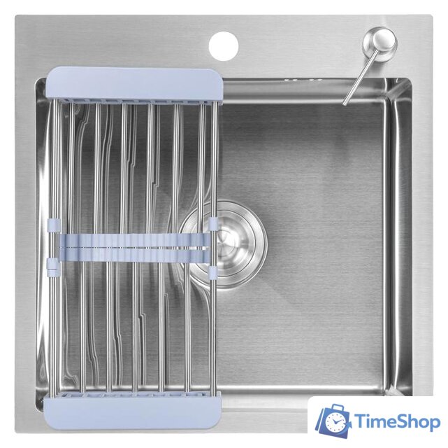 Кухонная мойка Saniteco 5050 (с сифоном, дозатором и коландером) - Изображение №1 — Интернет-магазин Time-Shop