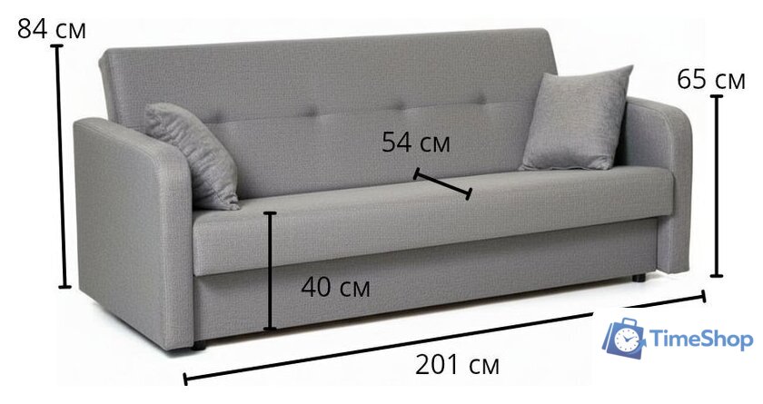 Диван Sundays Home Надежда (рогожка светло-серая) - Изображение №7 — Интернет-магазин Time-Shop
