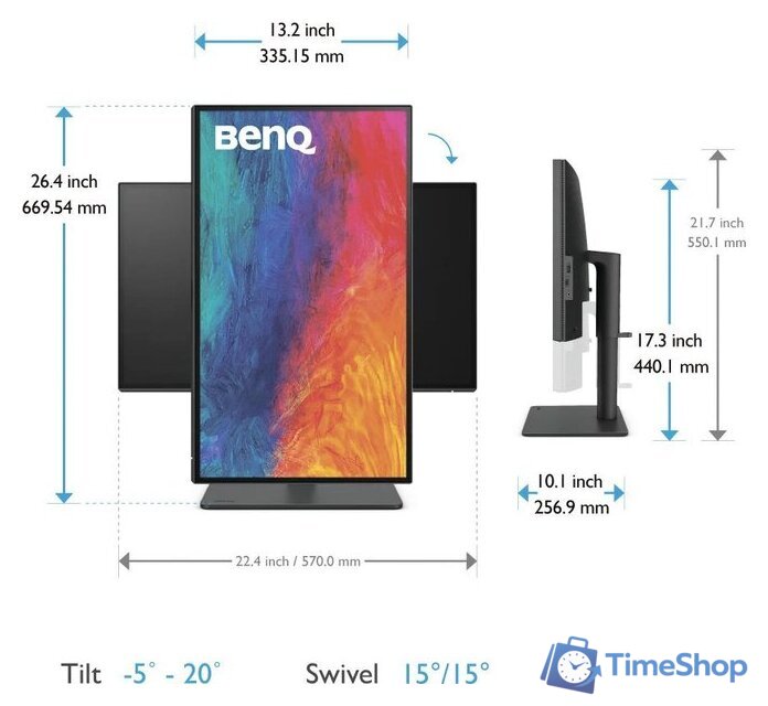 Монитор BenQ DesignVue PD2506Q - Изображение №12 — Интернет-магазин Time-Shop