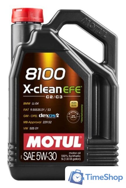 Моторное масло Motul 8100 X-Clean EFE 5W-30 5л - Изображение №1 — Интернет-магазин Time-Shop