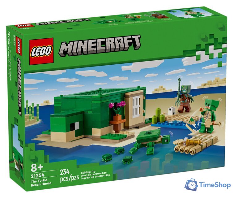 Конструктор LEGO Minecraft 21254 Домик на Черепашьем пляже - Изображение №1 — Интернет-магазин Time-Shop