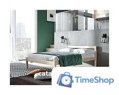 Кровать Мебельград Рино 120x200 с опорными брусками (массив сосны без покрытия) - Изображение №2 — Интернет-магазин Time-Shop