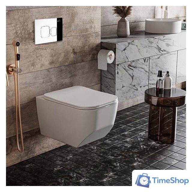 Унитаз подвесной Roxen Boro One Rimless 6 в 1 StounFix Dual Fresh 552158 (кнопка: хром) - Изображение №9 — Интернет-магазин Time-Shop