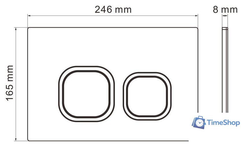 Унитаз подвесной Roxen Boro One Rimless 6 в 1 StounFix Dual Fresh 552158 (кнопка: хром) - Изображение №22 — Интернет-магазин Time-Shop