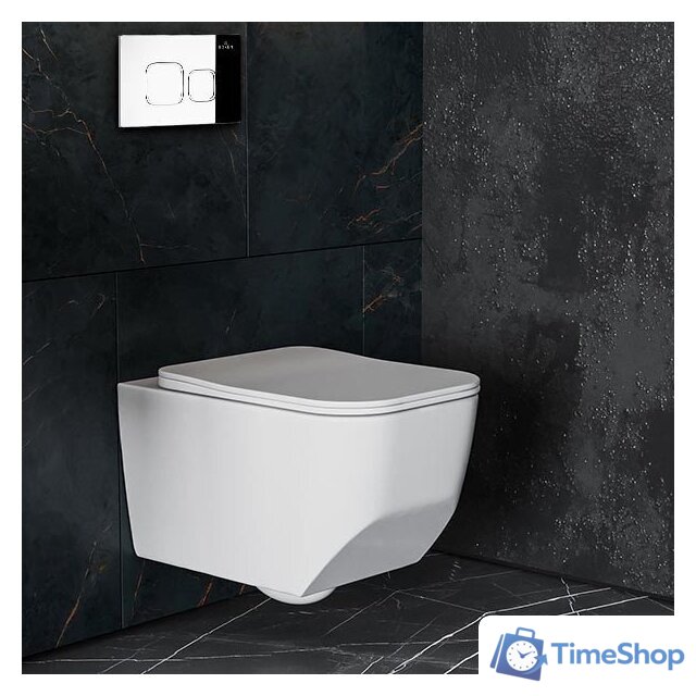 Унитаз подвесной Roxen Boro One Rimless 6 в 1 StounFix Dual Fresh 552158 (кнопка: хром) - Изображение №10 — Интернет-магазин Time-Shop