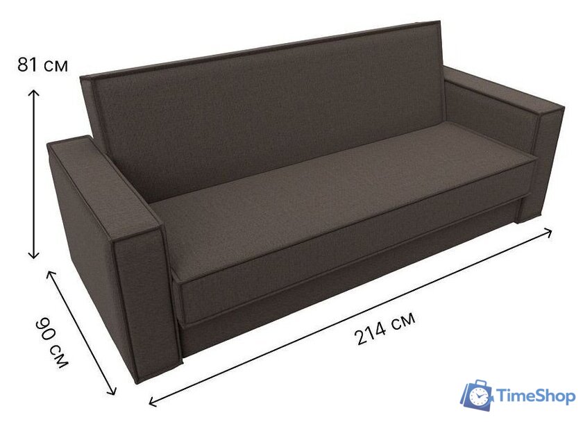 Диван Лига диванов Куба книжка 122058 (рогожка амур коричневый) - Изображение №8 — Интернет-магазин Time-Shop