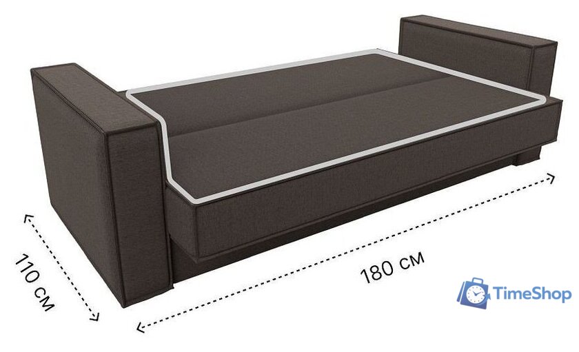 Диван Лига диванов Куба книжка 122058 (рогожка амур коричневый) - Изображение №9 — Интернет-магазин Time-Shop