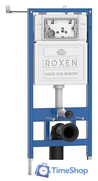 Унитаз подвесной Roxen Vine Tornado в комплекте с инсталляцией StounFix Dual Fresh 6 в 1 979021 (кнопка: оружейная сталь/металл) - Изображение №5 — Интернет-магазин Time-Shop