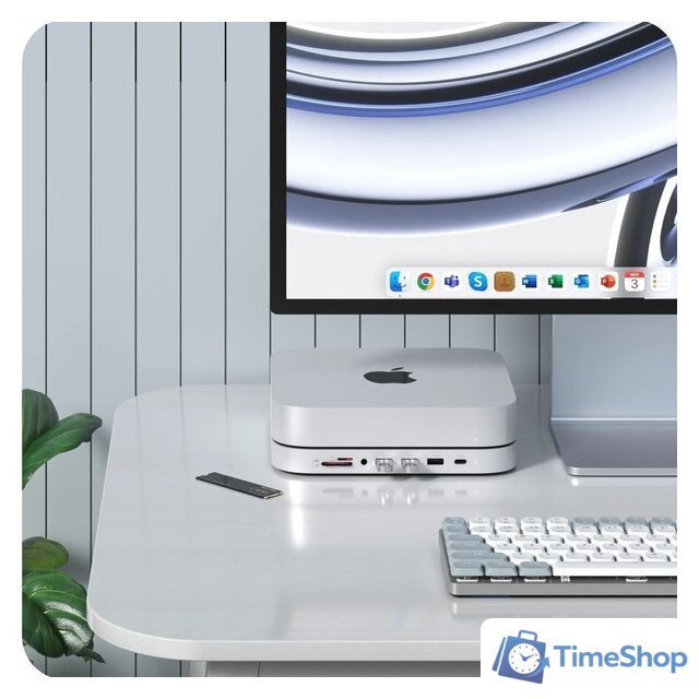 Док-станция Satechi Stand & Hub For Mac Mini / Studio With NVMe SSD Enclosure ST-GMMSHS - Изображение №6 — Интернет-магазин Time-Shop
