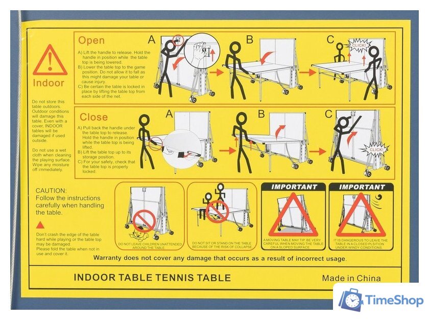 Теннисный стол Sundays P8016 - Изображение №21 — Интернет-магазин Time-Shop