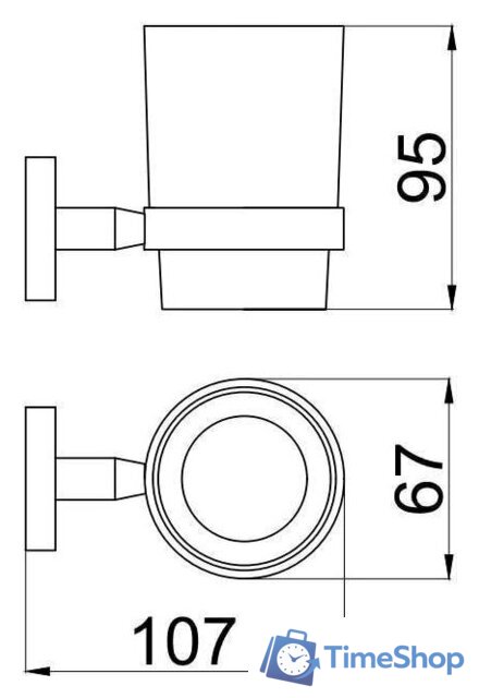 Стакан для зубной щетки и пасты Allen Brau Priority 6.31002-00 - Изображение №2 — Интернет-магазин Time-Shop
