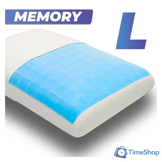 Ортопедическая подушка Фабрика сна Memory-4 L gel 67x43x13 - Изображение №2 — Интернет-магазин Time-Shop