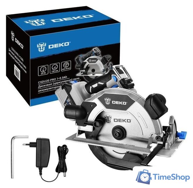 Дисковая (циркулярная) пила Deko CSDU20 PRO 083-1105 (с 1-им АКБ) - Изображение №1 — Интернет-магазин Time-Shop