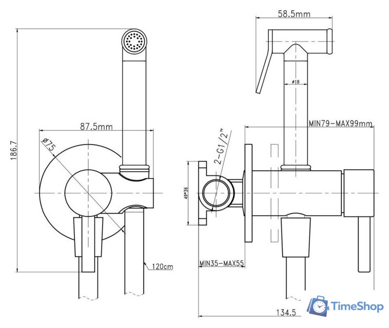 Унитаз напольный Lauter Vortex 2110012VF + гигиенический душ Tera 21GN9011CH - Изображение №30 — Интернет-магазин Time-Shop