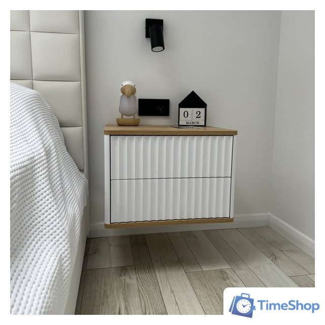 Тумба Shtabe Royal 5002 эко (белый/дуб кантри золотой) - Изображение №5 — Интернет-магазин Time-Shop