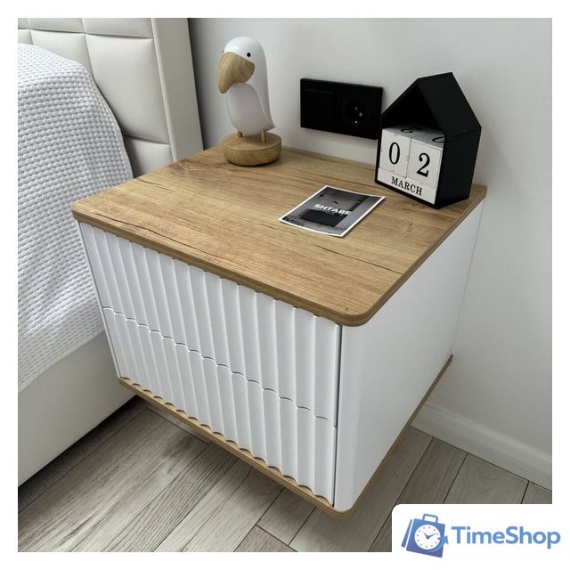 Тумба Shtabe Royal 5002 эко (белый/дуб кантри золотой) - Изображение №4 — Интернет-магазин Time-Shop