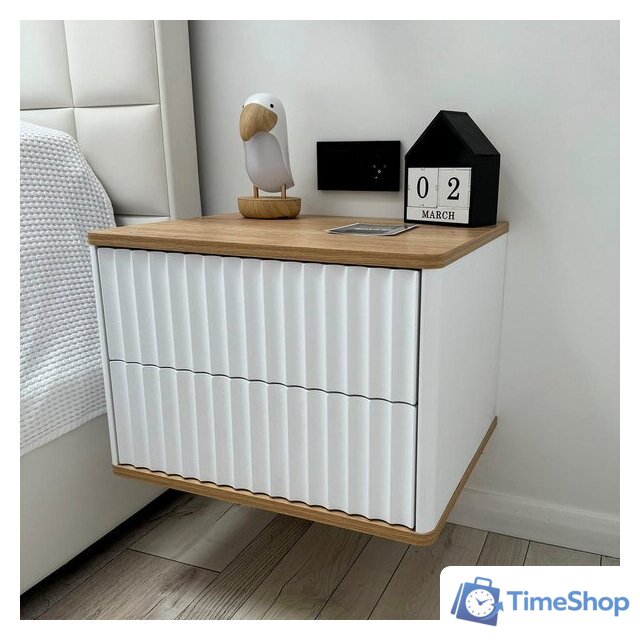 Тумба Shtabe Royal 5002 эко (белый/дуб кантри золотой) - Изображение №1 — Интернет-магазин Time-Shop