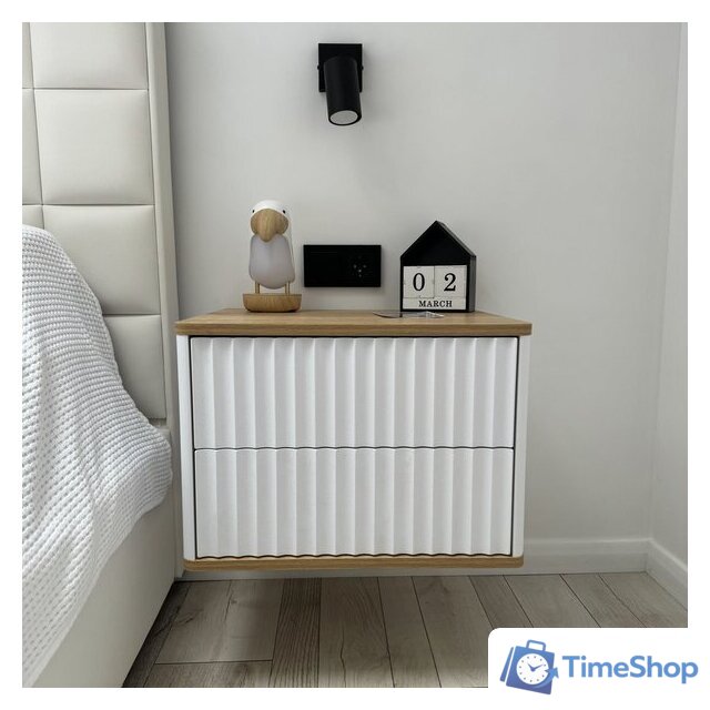 Тумба Shtabe Royal 5002 эко (белый/дуб кантри золотой) - Изображение №6 — Интернет-магазин Time-Shop