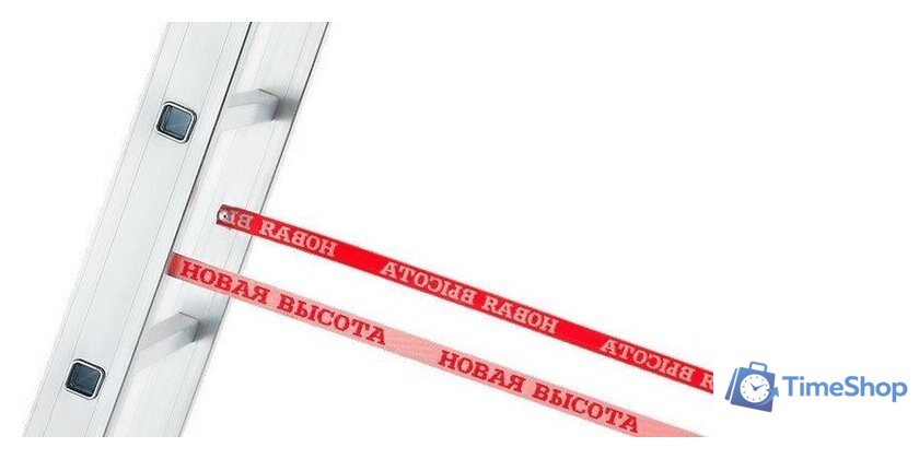 Лестница-стремянка Новая высота NV 123 алюминиевая трёхсекционная 3x8 ступеней - Изображение №6 — Интернет-магазин Time-Shop