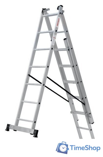 Лестница-стремянка Новая высота NV 123 алюминиевая трёхсекционная 3x8 ступеней - Изображение №10 — Интернет-магазин Time-Shop